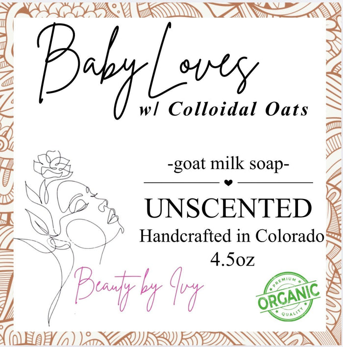 3pcs - BabyLoves - Colloidal Oatmeal Soap - Beauty by Ivy Organic Skin Care