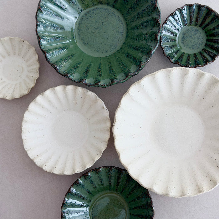 Small Ceramic Fluted Dish