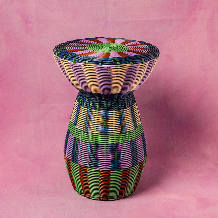 Accent Table - Lilac & Brown