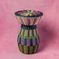 Accent Table - Lilac & Brown