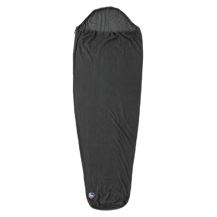 Black sleeping bag on a white background