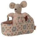 Baby Mouse in Carry Cot - Rose