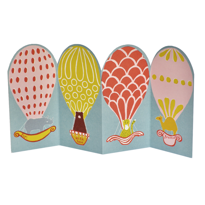 'Balloon Animals' Fold-Out Greetings Card