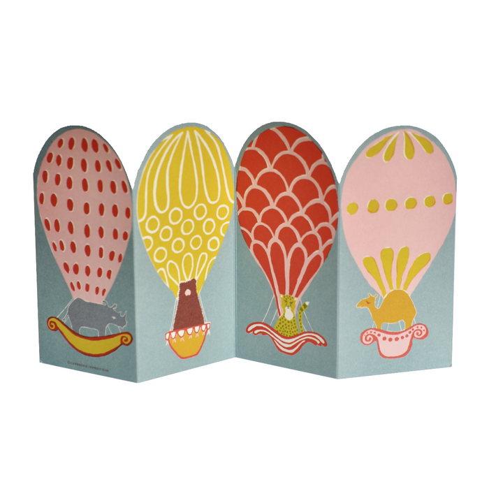 'Balloon Animals' Fold-Out Greetings Card