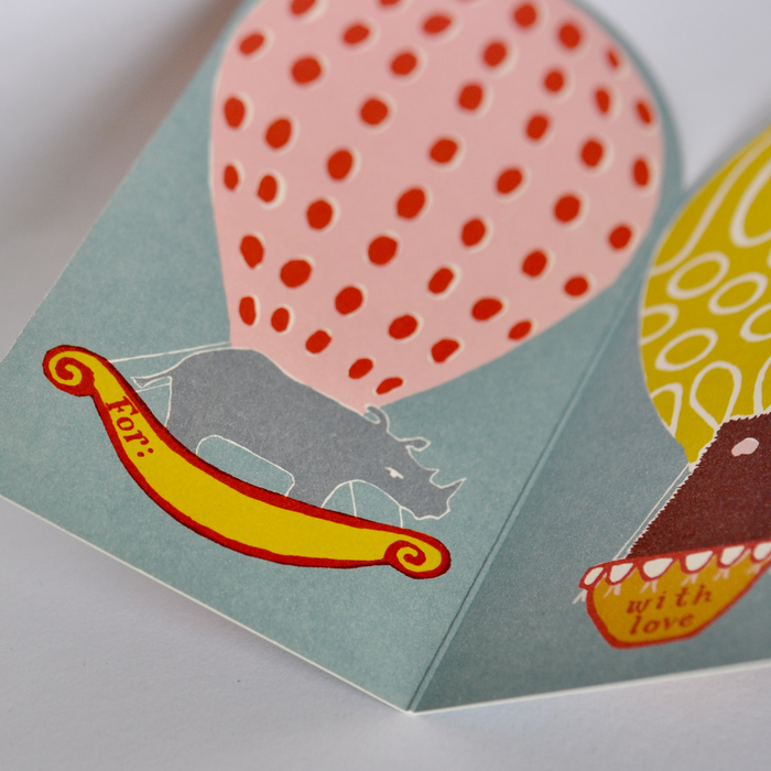 'Balloon Animals' Fold-Out Greetings Card