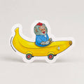 'Bananas Gorilla Car' Cut-Out Greetings Card