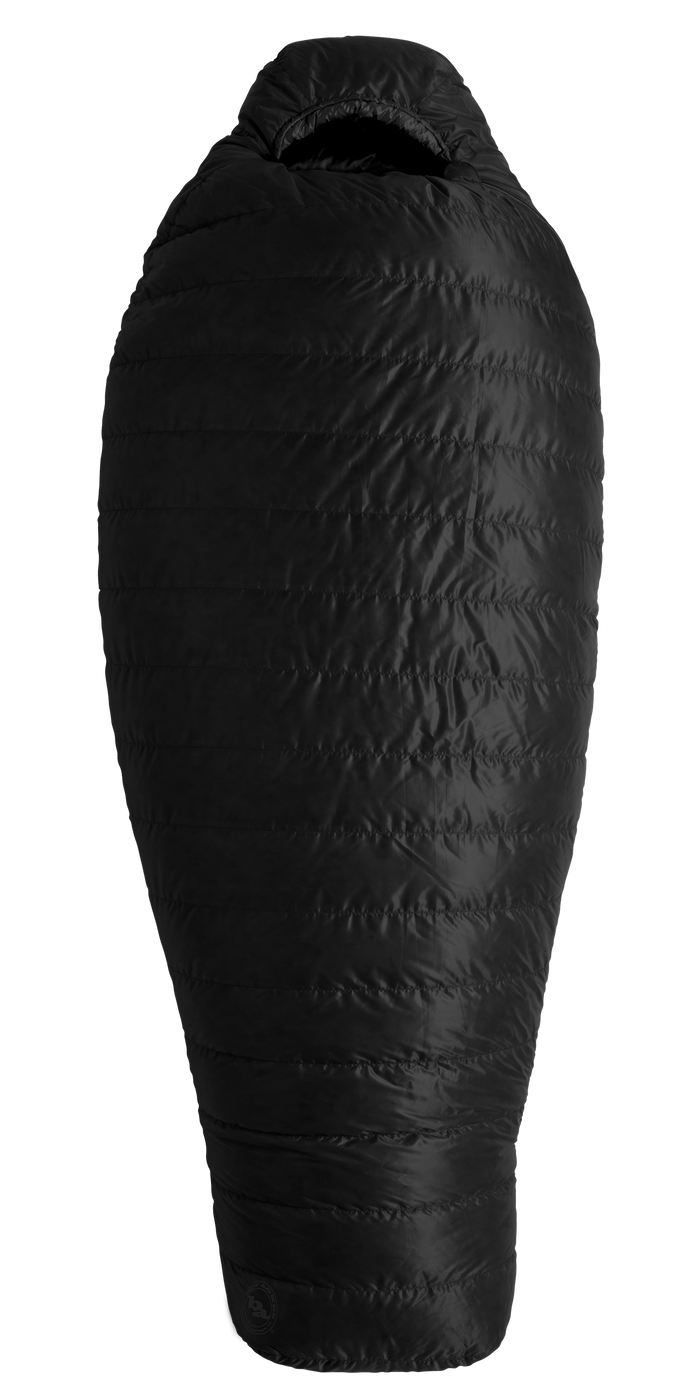 Black traditional mummy sleeping bag