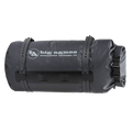 Black roll-top bag with 'big agnes' logo on a white background