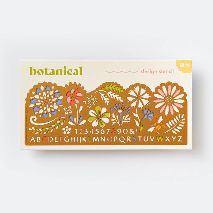 Botanical Brass Drawing Stencil