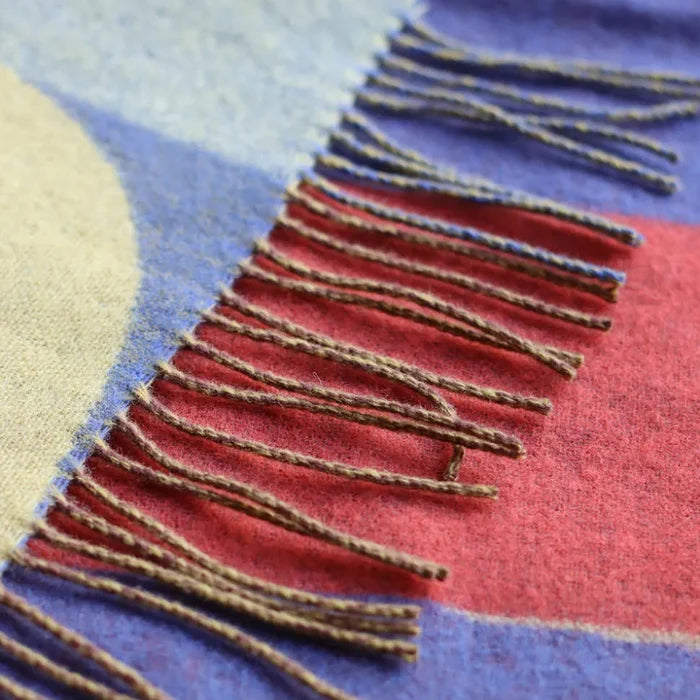 donna wilson - carnival lambswool throw blanket close-up - winter's moon