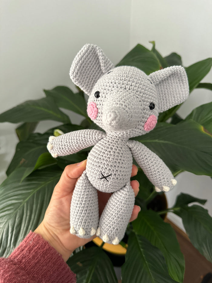 Ellie the Handmade Elephant Soft Toy