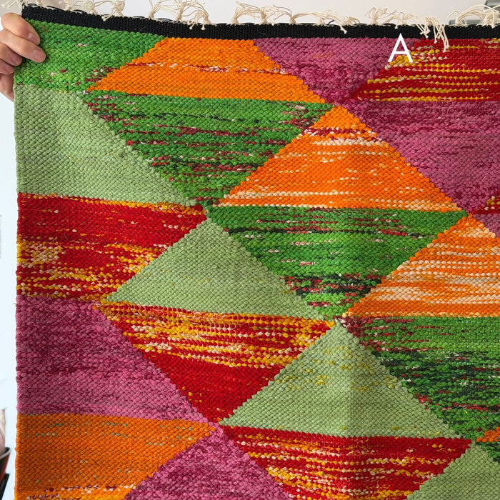 Fairtrade Sari Romb Rectangular Rug