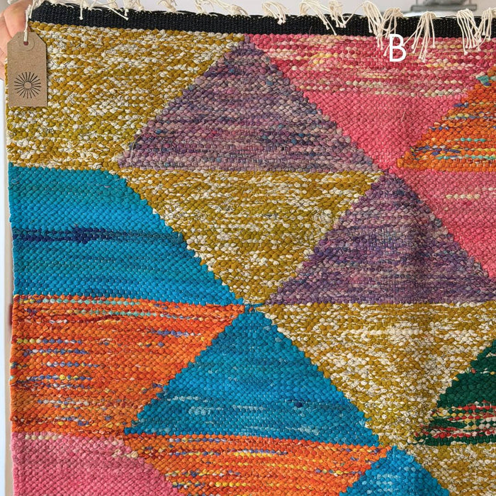 Fairtrade Sari Romb Rectangular Rug