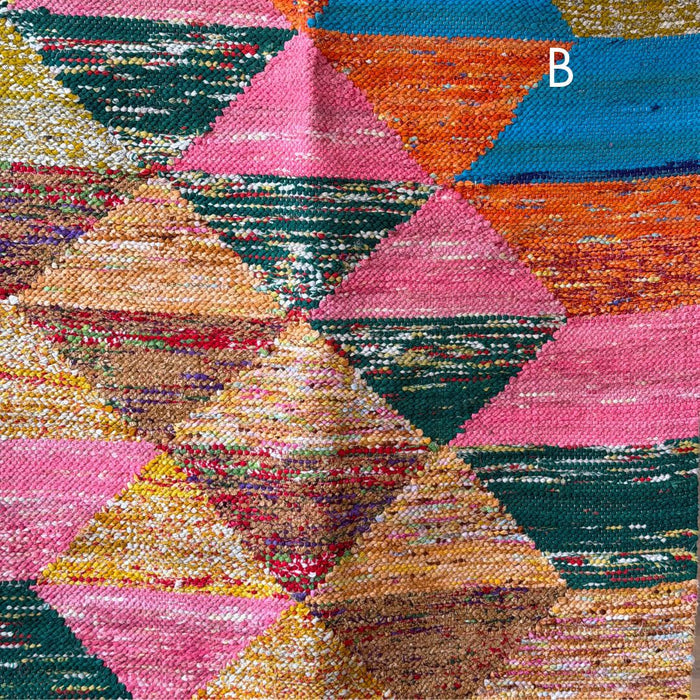 Fairtrade Sari Romb Rectangular Rug