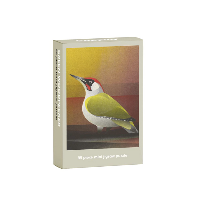 bookspeed - happily puzzles mini green wood pecker puzzle - winter's moon