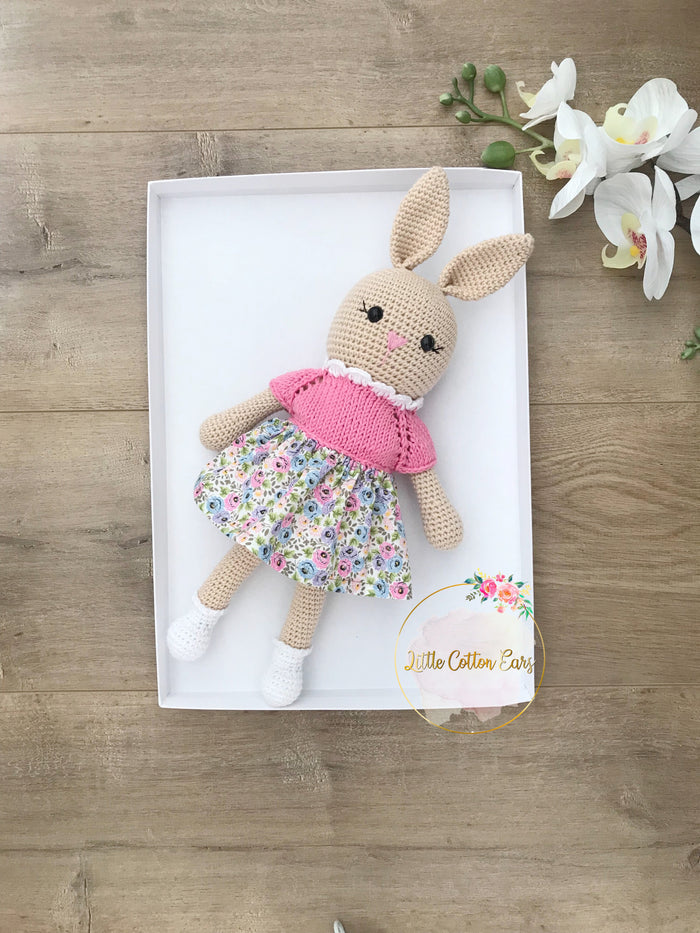 Handmade Bunny Doll in Dress