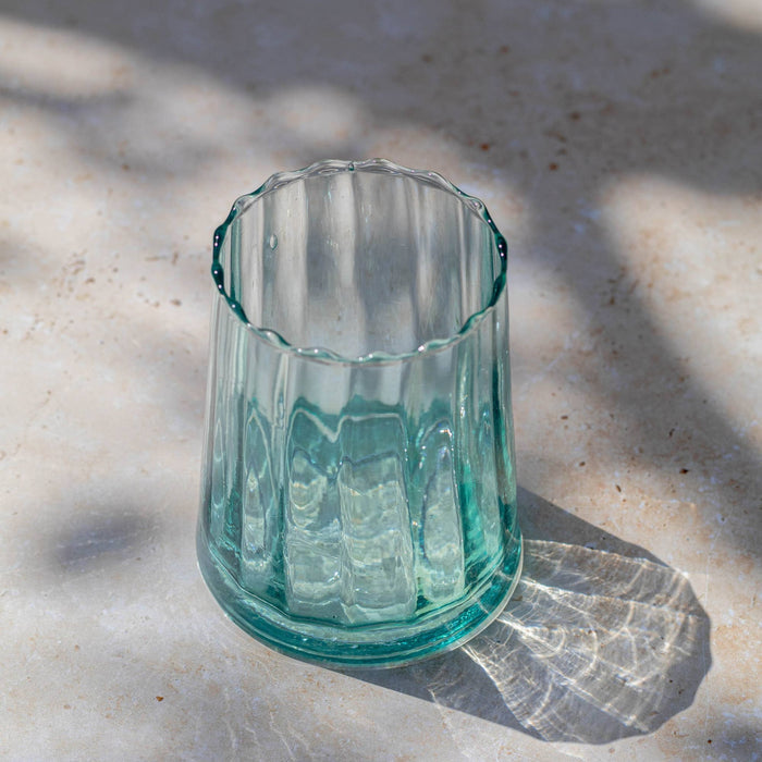 Handmade Moroccan Beldi Ridged Glass