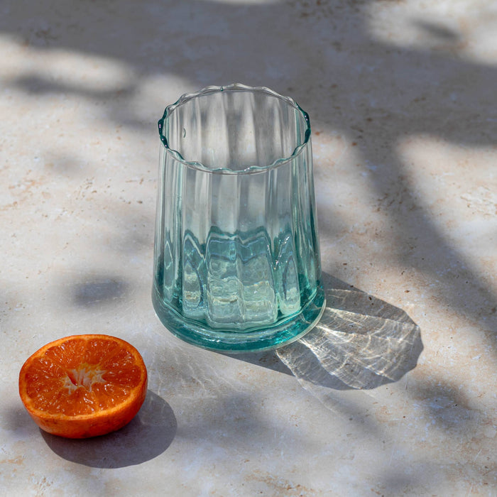 Handmade Moroccan Beldi Ridged Glass