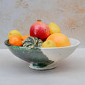 Handmade Moroccan Half Glazed Bowl
