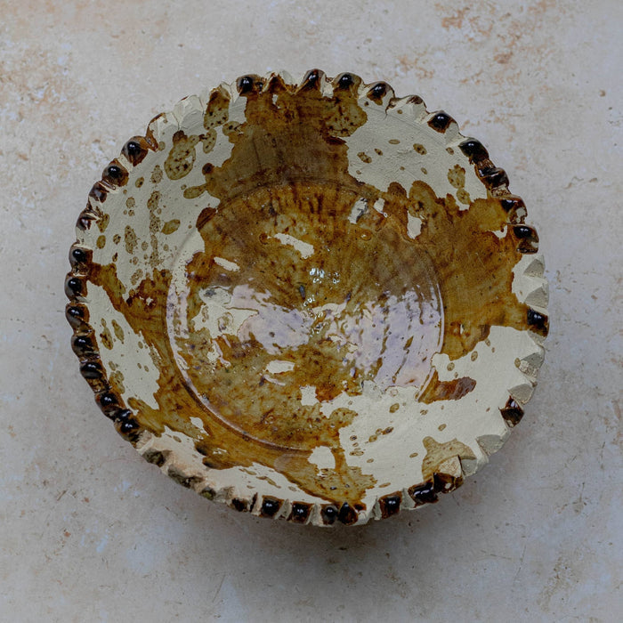 maison berber - moroccan tamegroute fruit bowl from above - winter's moon