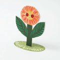 'Happy Birthday' Flower Stand-Up Greetings Card - Winter's Moon