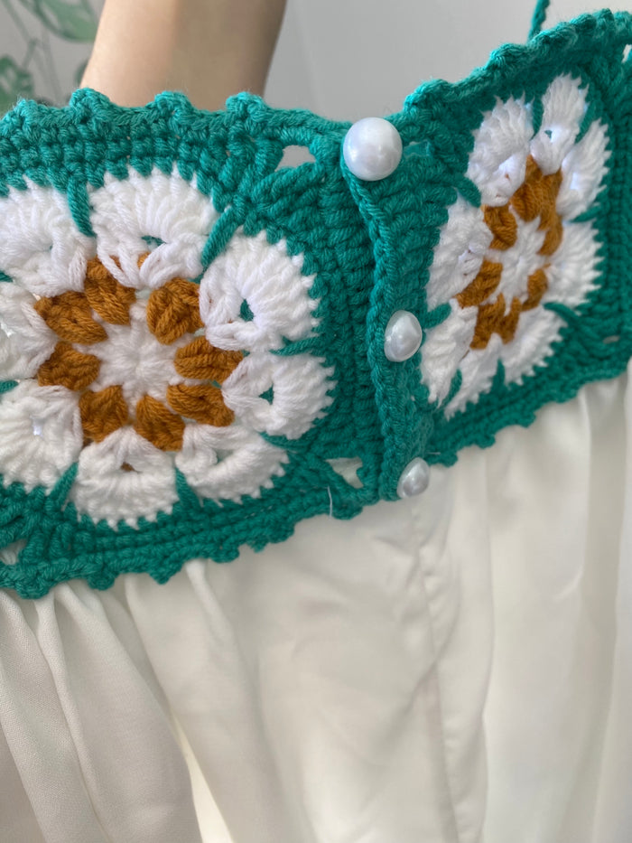 Summer Dress| White Green