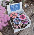 Keyring Flower Press - Blues & Pinks