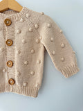 Knit PomPom Cardigan | Natural