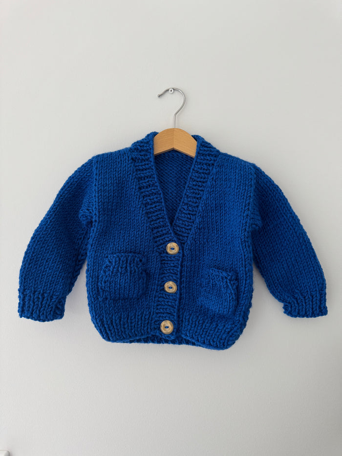 Knitted Boy Cardigan | Navy