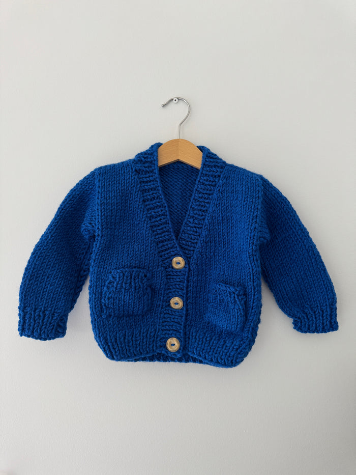 Knitted Boy Cardigan | Navy
