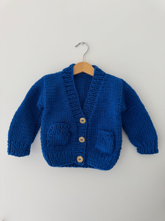 Knitted Boy Cardigan | Navy