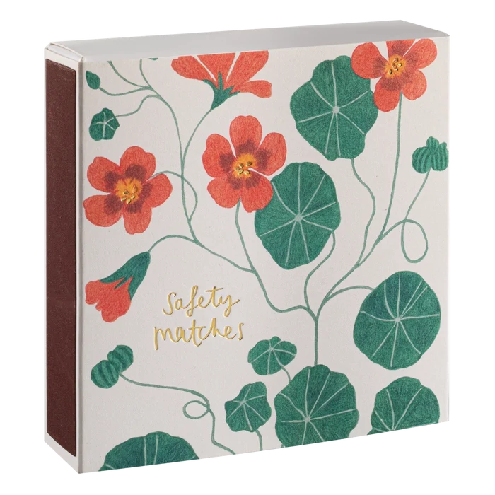 Letterpress Printed Luxury Matches - 'Nasturtium' - Winter's Moon