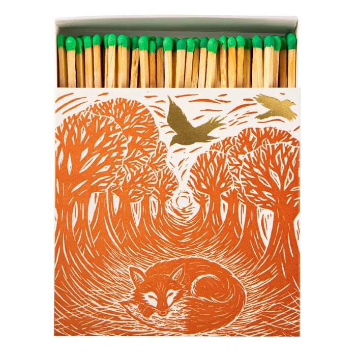 Letterpress Printed Luxury Matches -  Woodland Fox
