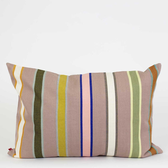 afroart / a world of craft - mable striped cushion - winter's moon