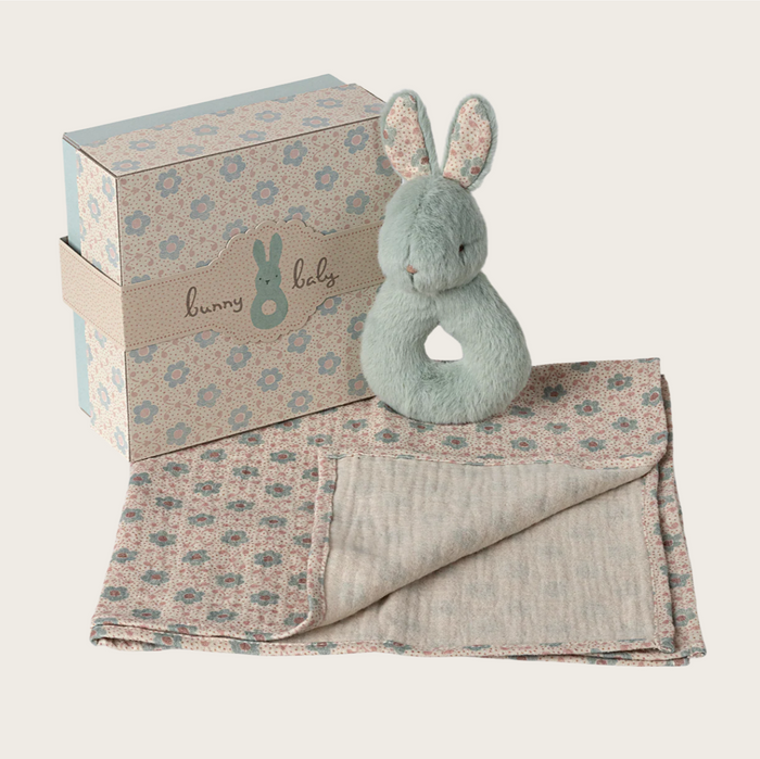 Maileg Bunny Rattle Set - Mint - Winter's Moon