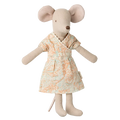 maileg - mum mouse in light paisley dress - winter's moon