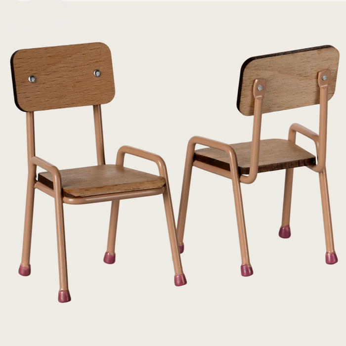 Maileg Mouse Table and Chair Set - Dark Powder