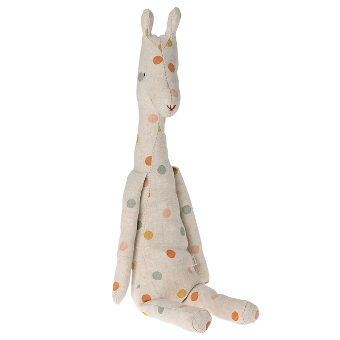 maileg - medium safari friend giraffe - winter's moon