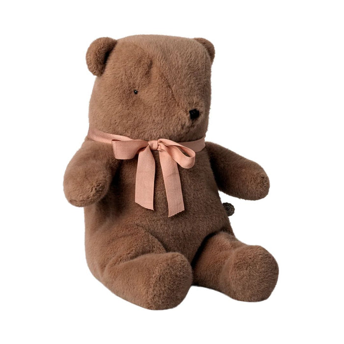 maileg - medium teddy bear in soft brown - winter's moon