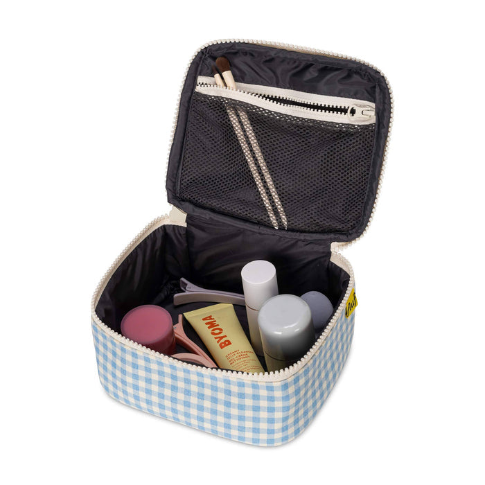 Mini Zip Cube - Gingham Sky