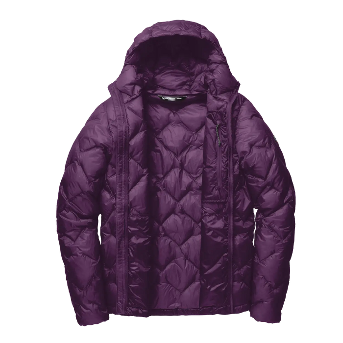 Purple Puffer Jacket Open