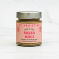 olives et al - jar of salsa di noci on white background - winter's moon