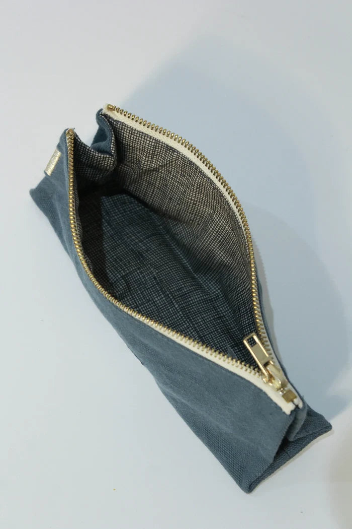 Organic Cotton Canvas Pencil Case - Winter's Moon