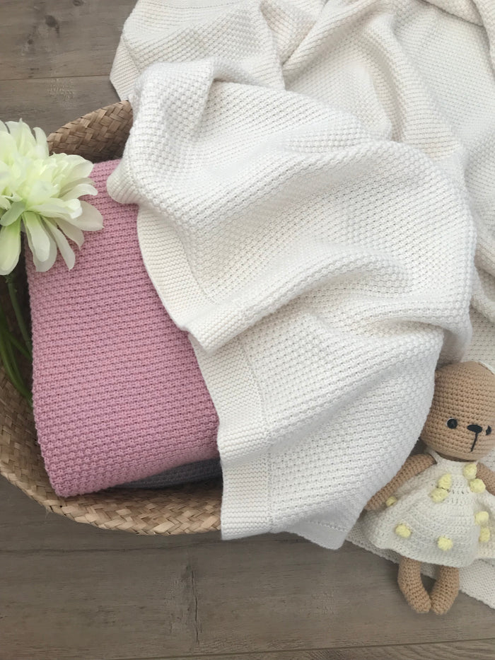 Organic Cotton Knit Baby Blanket
