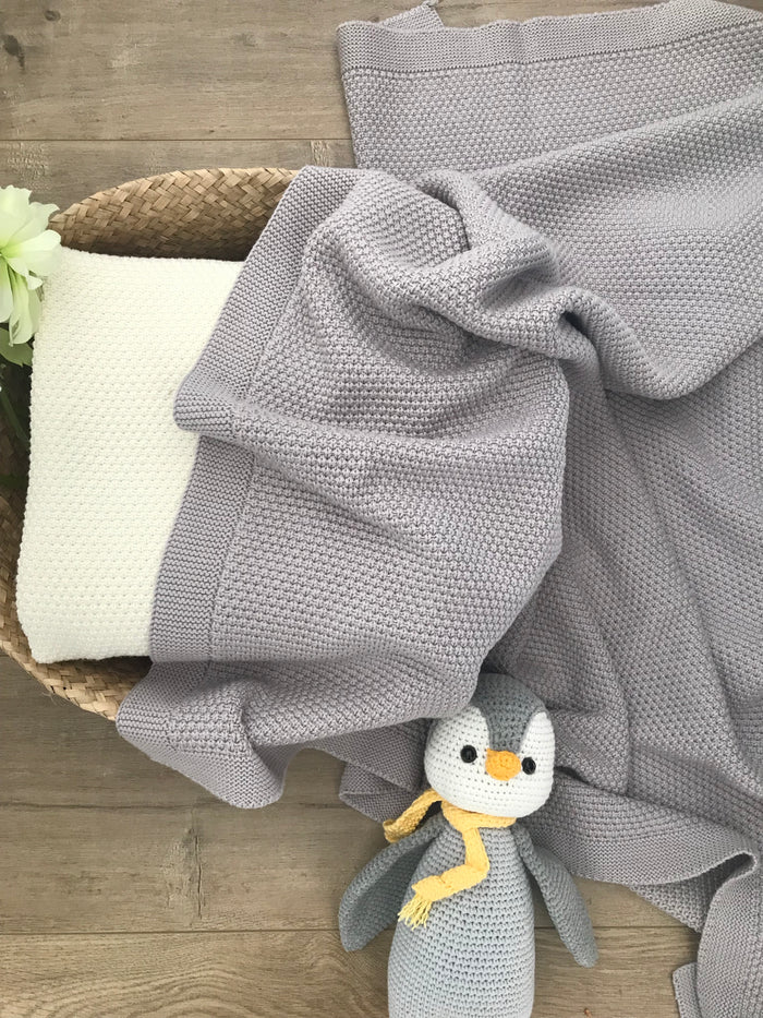 Organic Cotton Knit Baby Blanket
