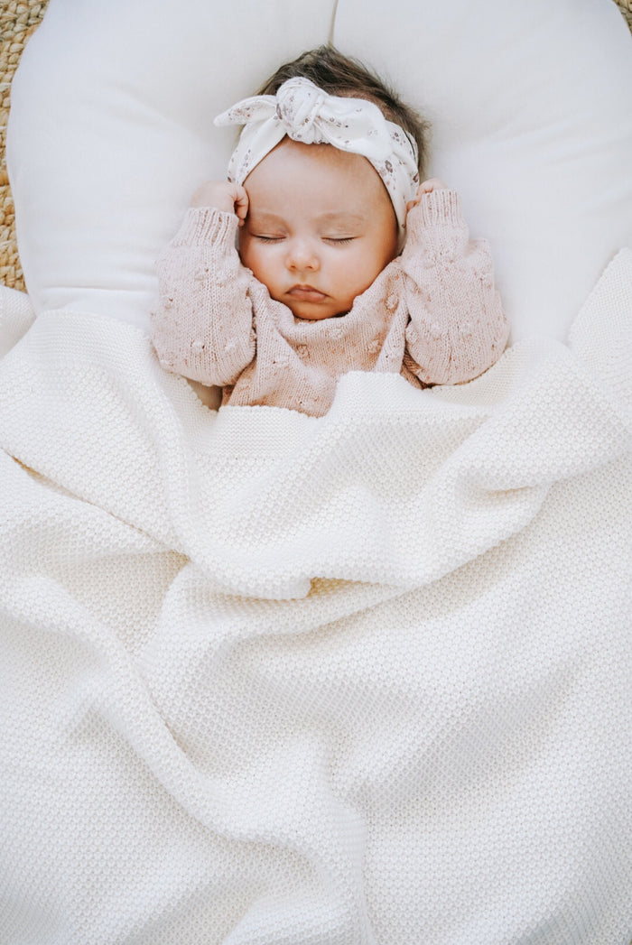 Organic Cotton Knit Baby Blanket