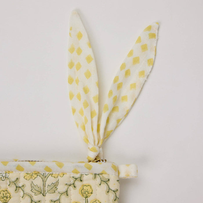 Organic Cotton Zipped Pouch Set 2pk - Floral Buttercream