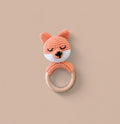 Organic Teething Ring Rattle| Fox