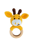 Organic Teething Ring Rattle| Giraffe