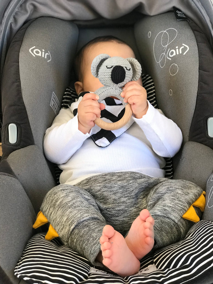 Organic Teething Ring Rattle| Koala